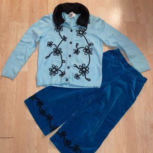 Hanna Andersson BlueSweater and Pants set